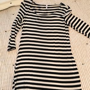 Black and cream stripe blouse possibly maternity
